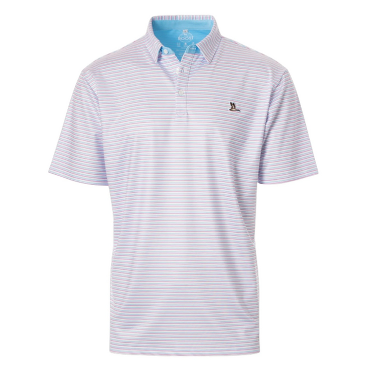 Youth Cayuga Polo: Pink and Blue Stripe