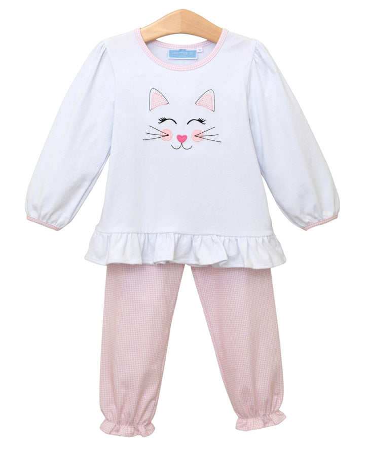 Kitten Pink Girls Pant Set
