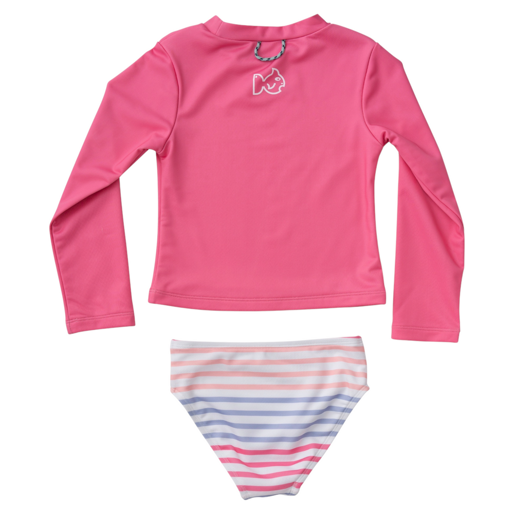 Reef Rashguard Set in Pink Carnation, back