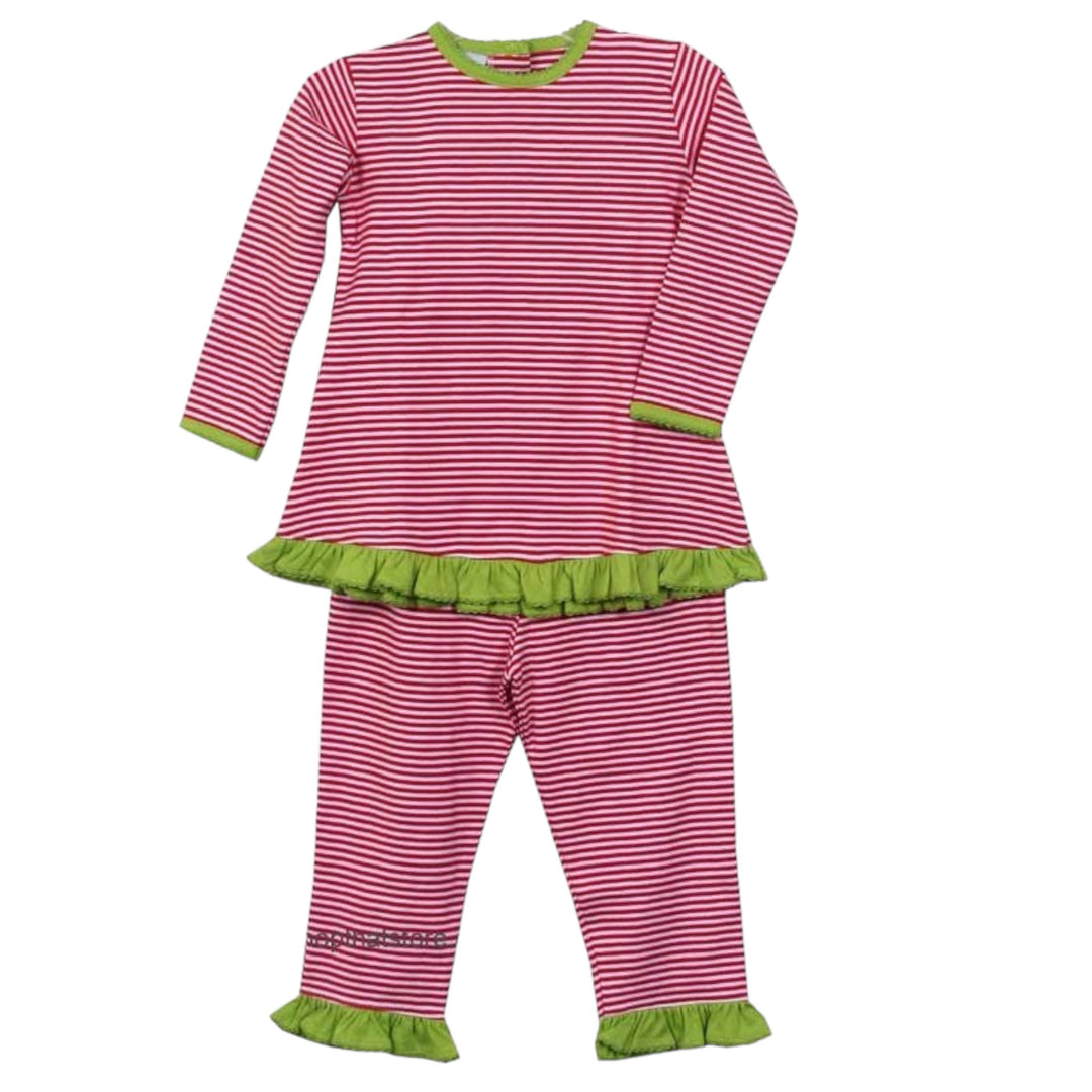 Squiggles Red & White Girl's Pant Set ShopThatStore