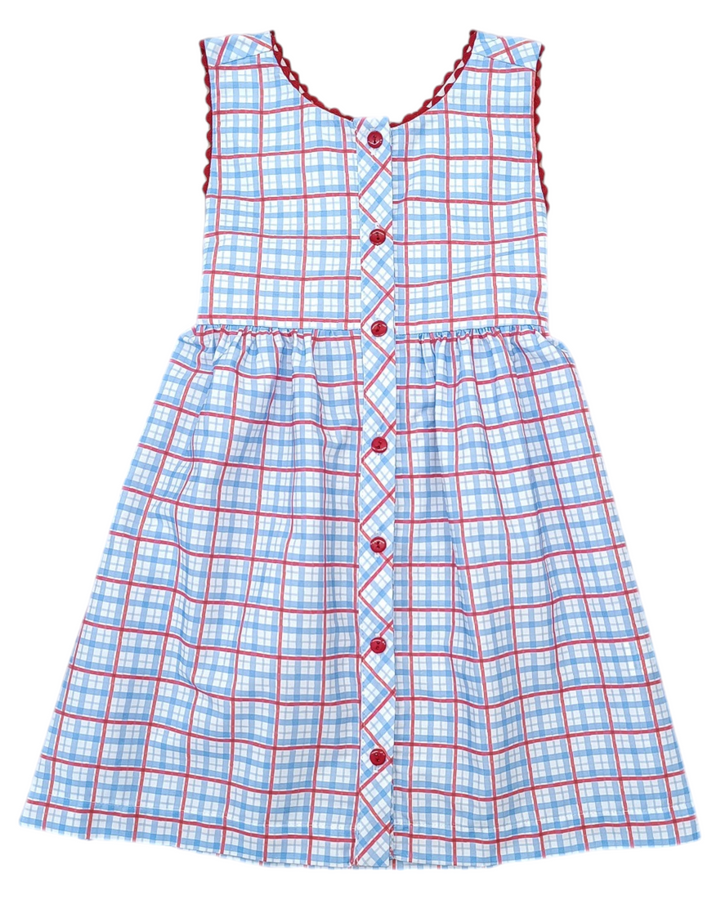 Patriotic Plaid Sammy Dress *Pre-Order