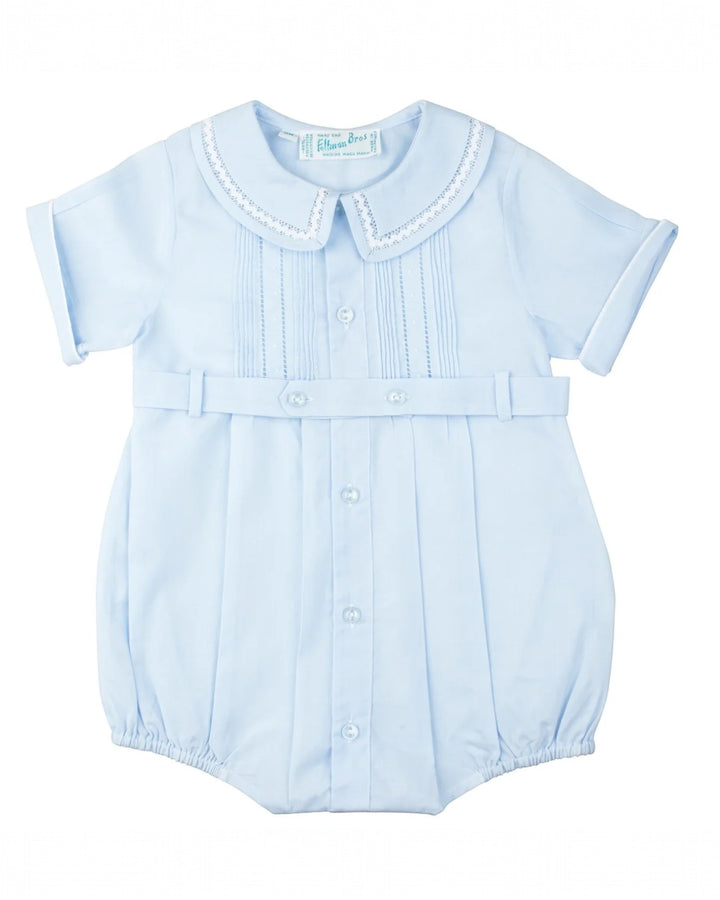 Ric-Rac Button Belt Blue Boys Creeper