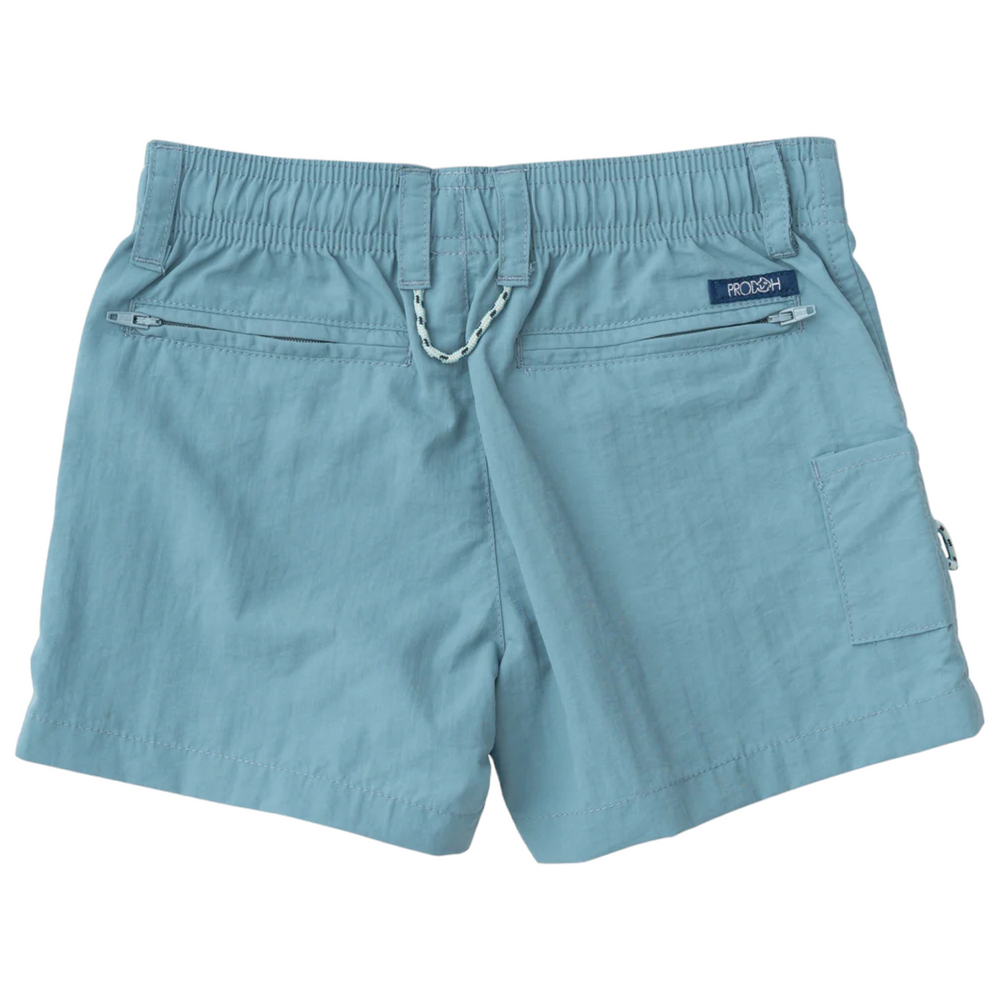 Outrigger Performance Short in Smoke Blue, back