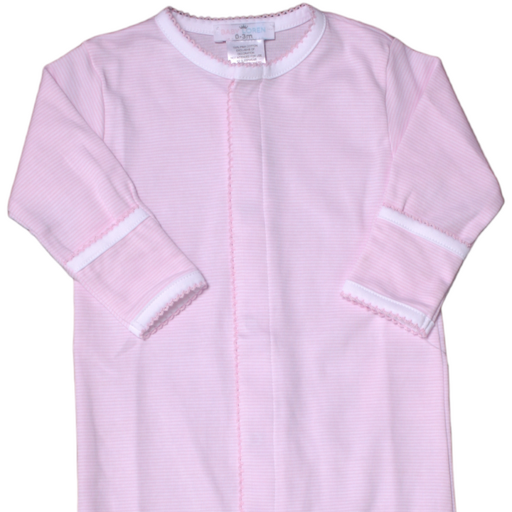 Pink Stripes Converter Girl's Gown, close up
