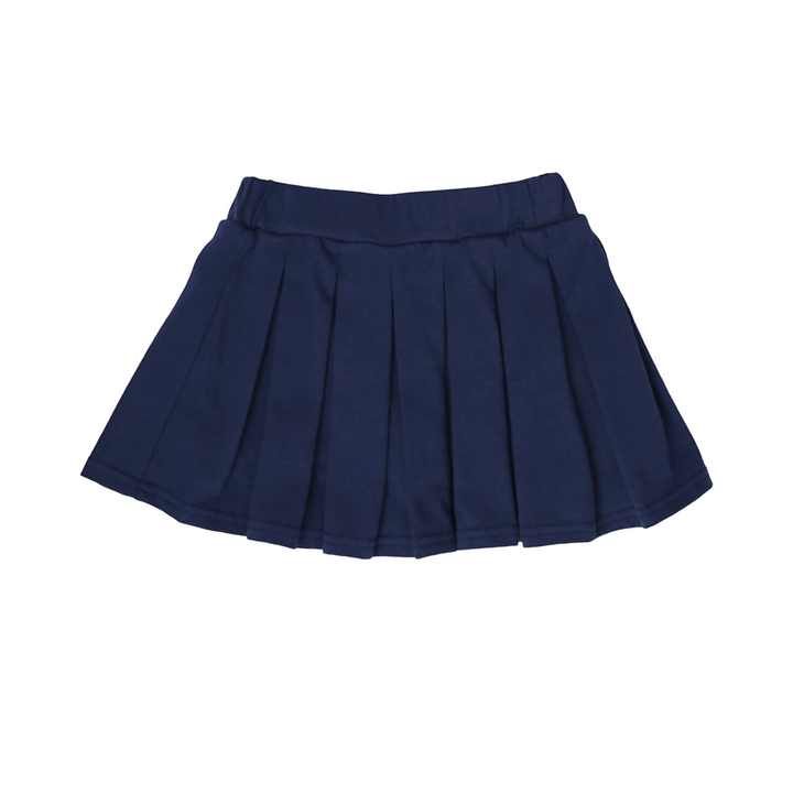 Pleat Skort- Navy