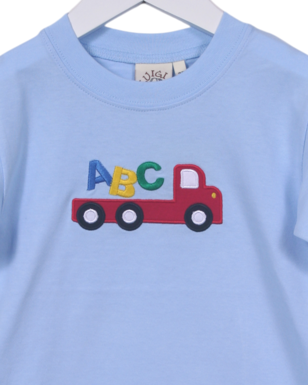 ABC Truck Embroidered Boys Blue Shirt