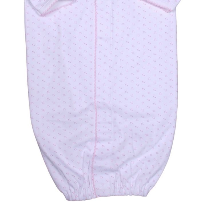 Pink Dots Pima Converter Girls Gown Romper, bottom