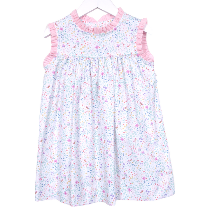 Meadow Pink Floral Dress, front