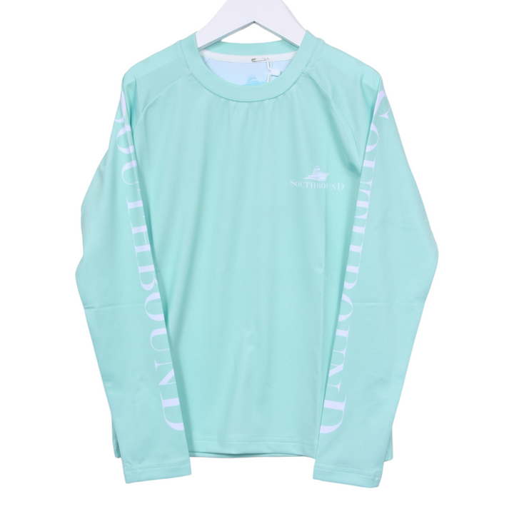 Beach Glass Long Sleeve Performance Tee, front