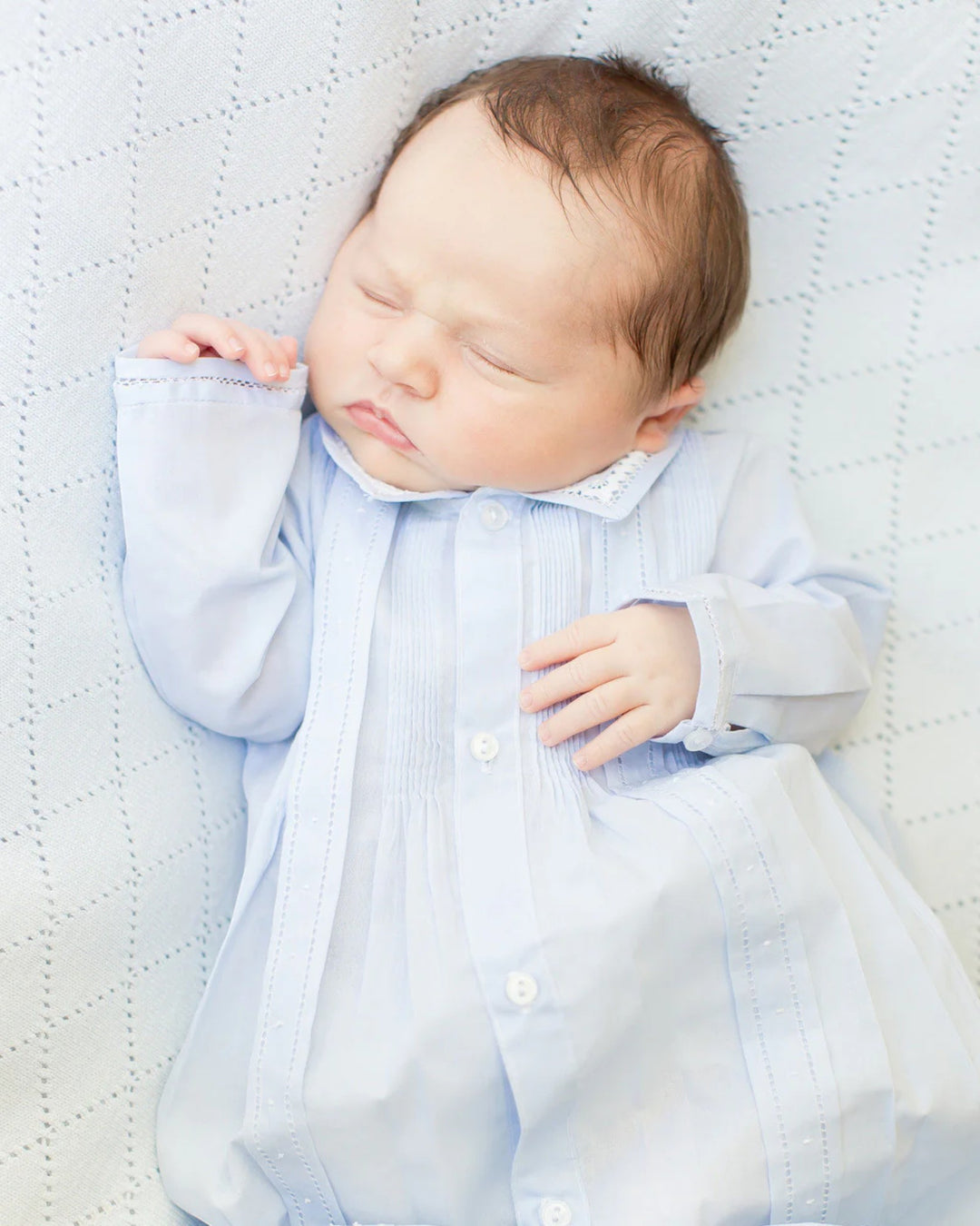 Boys Dot Blue Take Me Home Gown and Hat