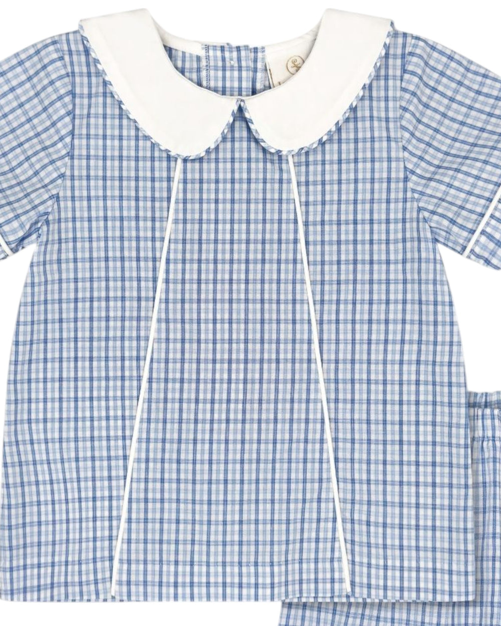 Adams Boy's Short Set in Billings Blue Plaid, That Store, close up 