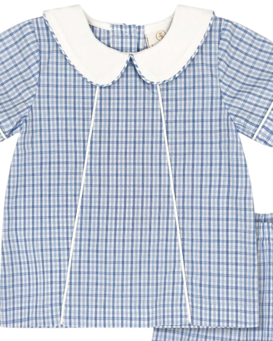 Adams Boy's Short Set in Billings Blue Plaid, That Store, close up 
