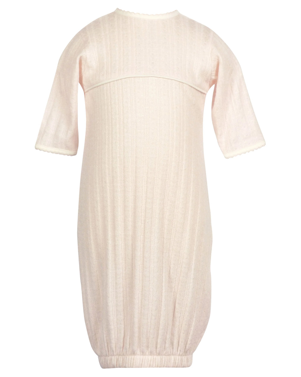 Beige ribbed knit dress on a white background