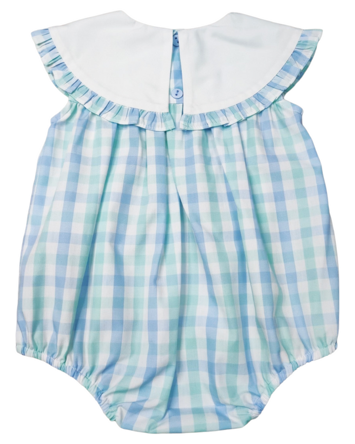 Aqua Plaid Girls Bubble, That Store, back