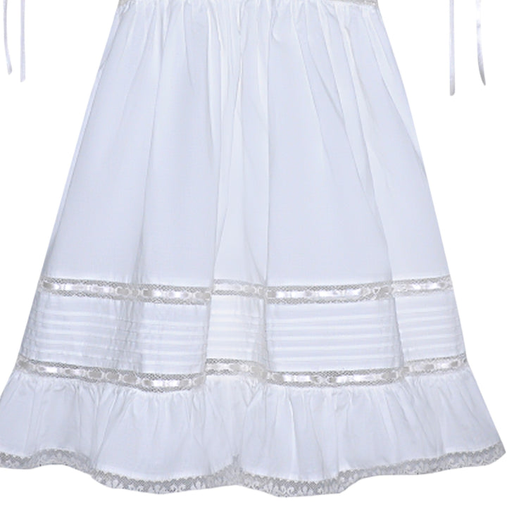 Margaret Heirloom White with Ecru Lace Dress, bottom