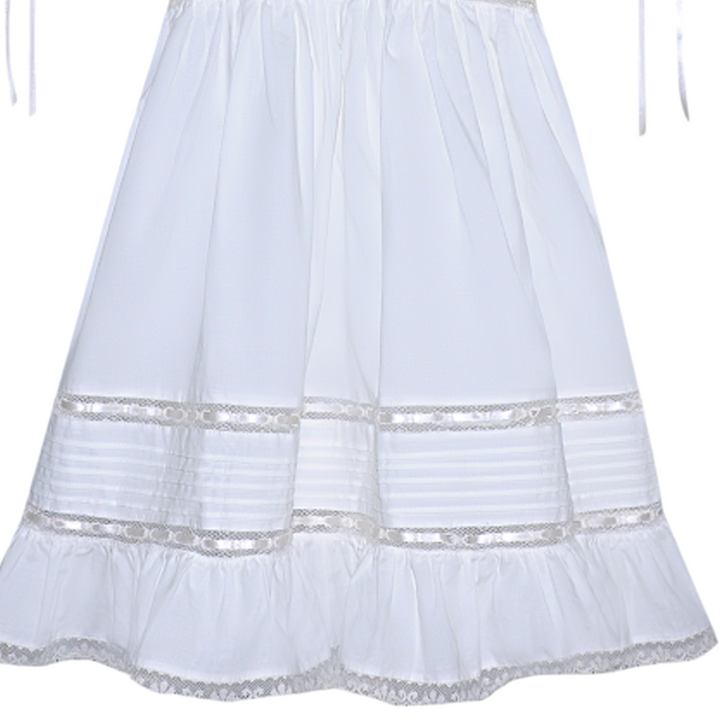 Margaret Heirloom White with Ecru Lace Dress, bottom