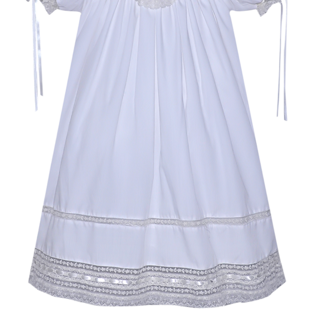 Paisley Heirloom White with Ecru Lace Dress, bottom