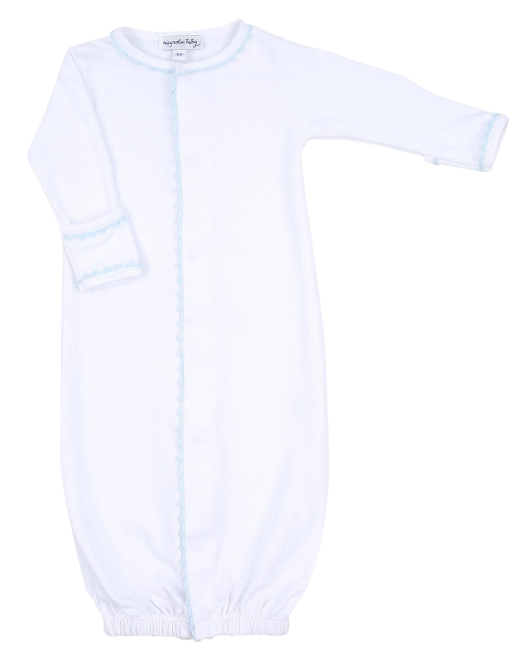 White baby onesie on a white background