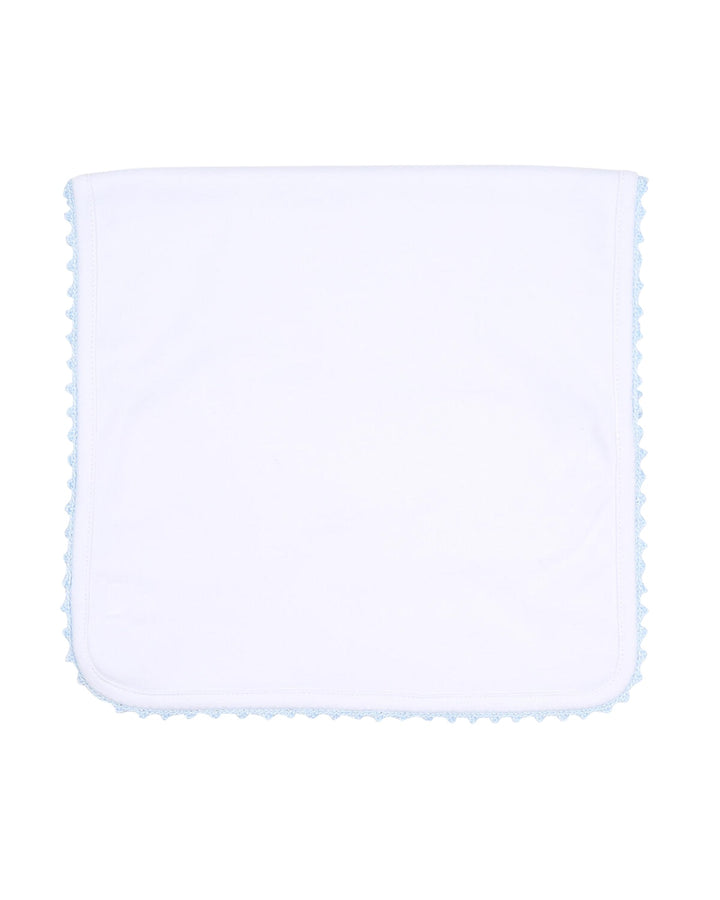 White square swatch on a white background