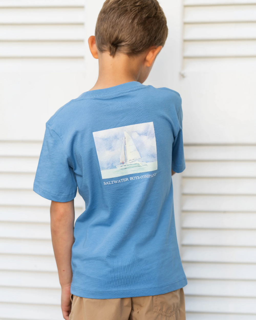 Bahama Sailboat Blue Boys Graphic Tee, That Store, child