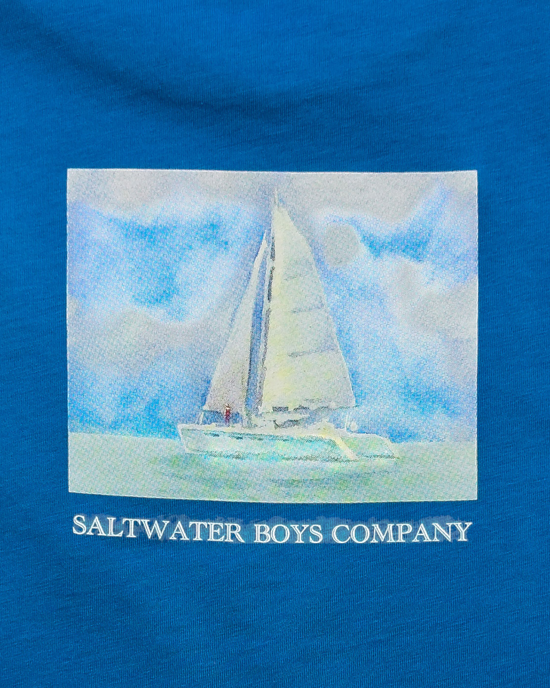 Bahama Sailboat Blue Boys Graphic Tee, That Store, close