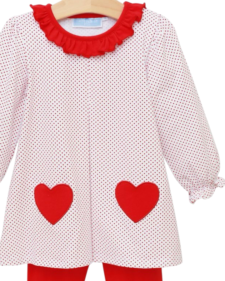 Be Mine Red Dot Girls Pants Set, That Store, top