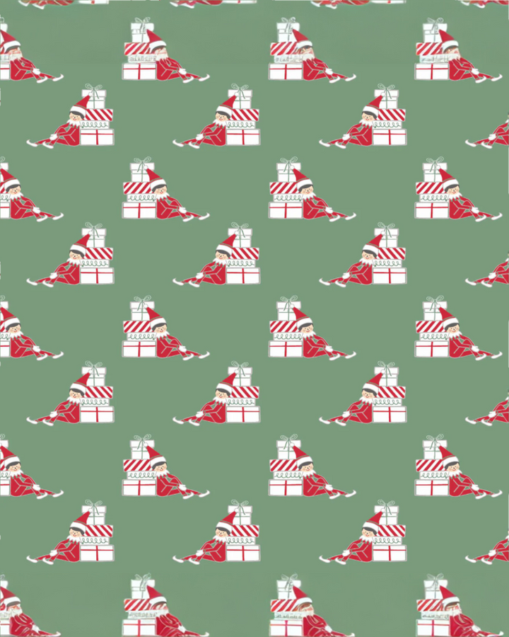 Beckett Boys' Hangout Pant - Santa's Helper, fabric