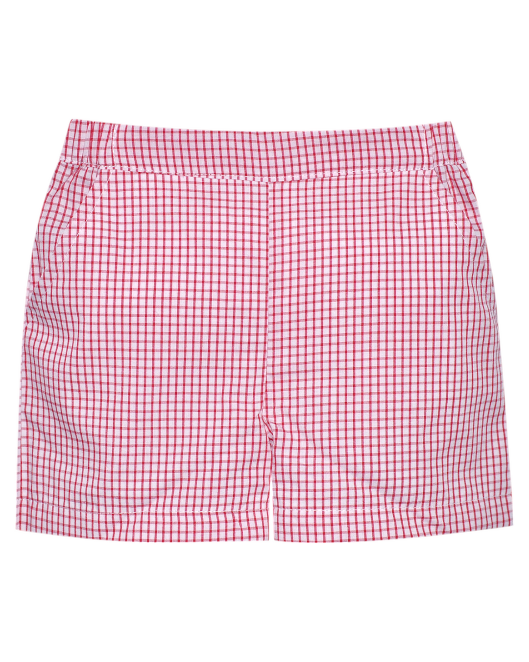 Bennett Windowpane Boys Short: Red, That Store, front