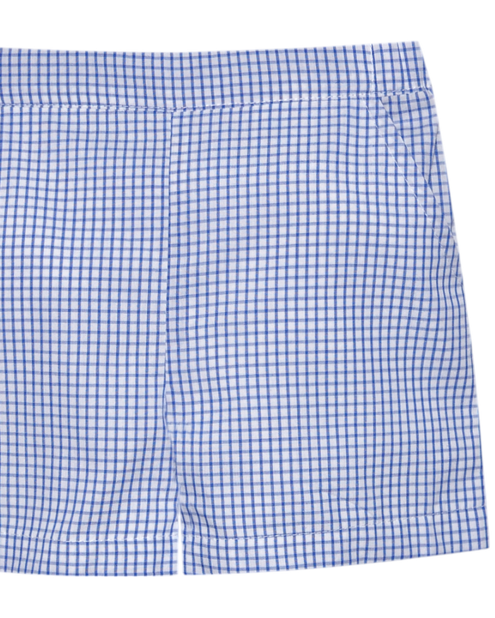Bennett Windowpane Boys Short: Royal Blue, That Store, close up
