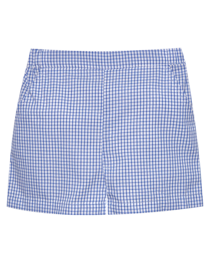 Bennett Windowpane Boys Short: Royal Blue, That Store, front