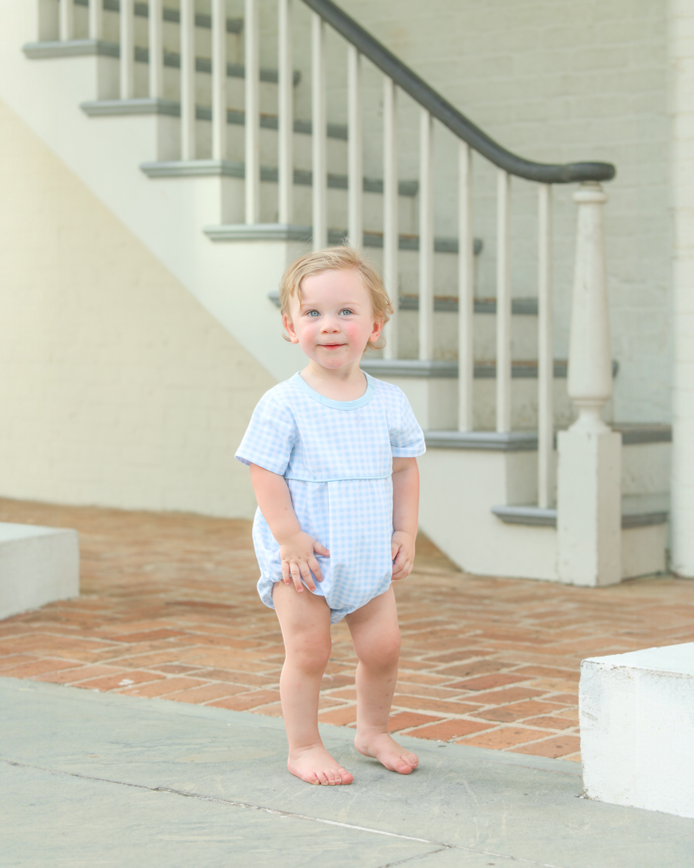 Bentley Boys Bubble- Light Blue Gingham, Shop That Store, child 1