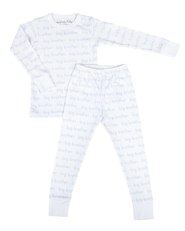 Big Brother Blue Print Boys Long Pajamas at Shop That Store