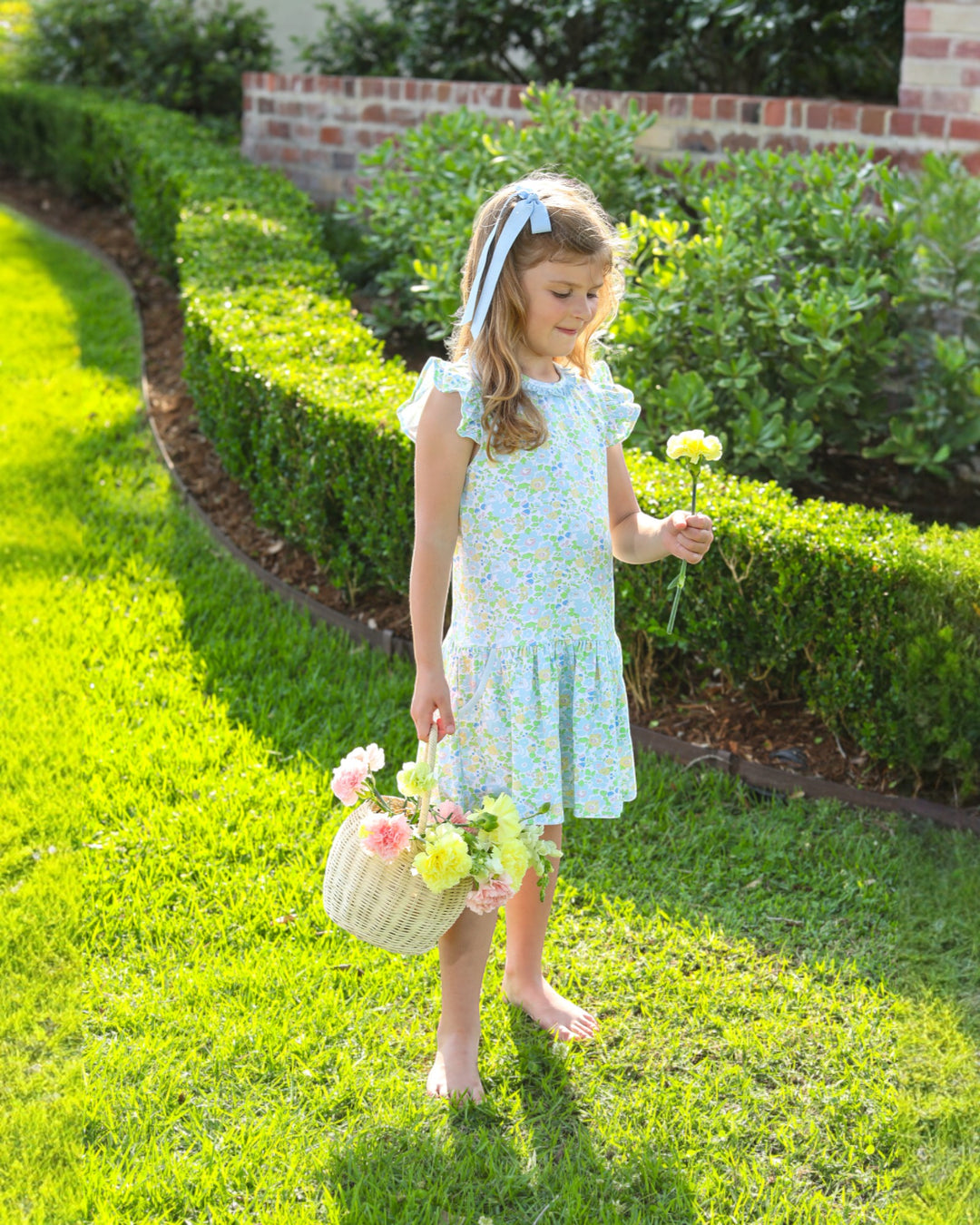 Blooming Blue Floral Ruffle Dress, That Store, child