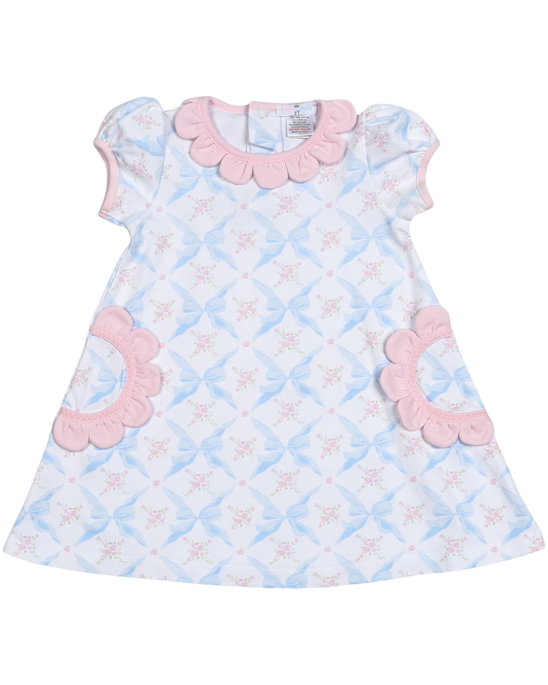 Blue Bows Pima Dress, That Store, front