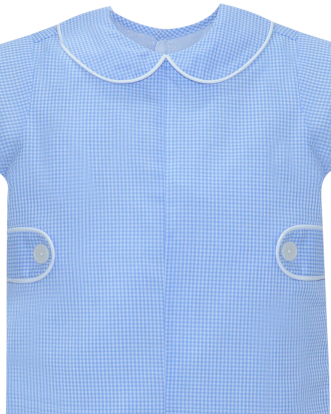 Blue Gingham William Boys Romper