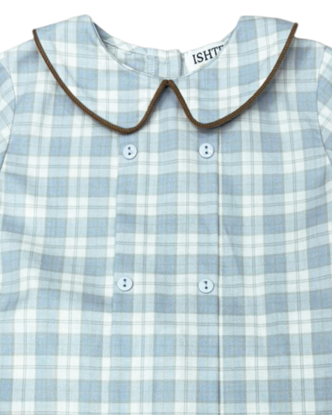 Blue Plaid Boys Short Set