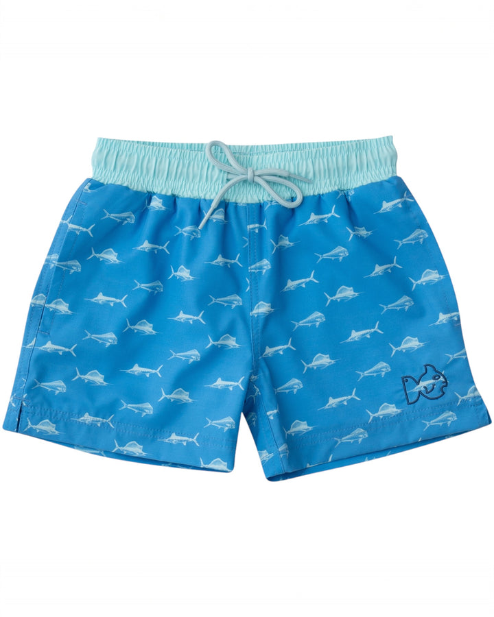 Boy's Boogie Board Swim Trunk: Marina Fish Print, That Store,front