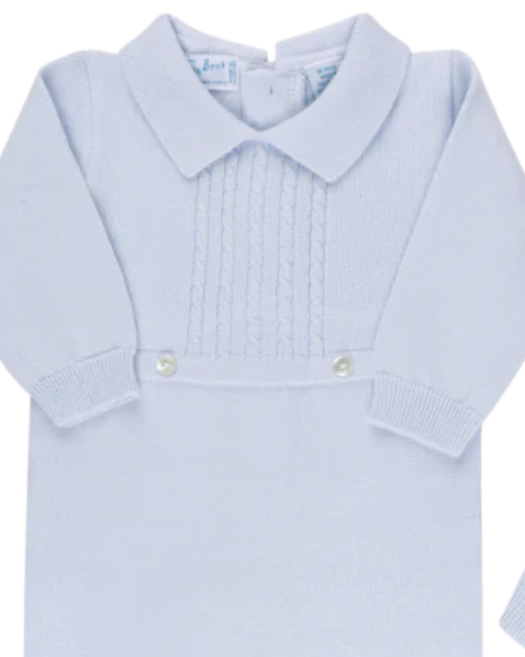 Boys Cable Knit Blue Longall with Hat