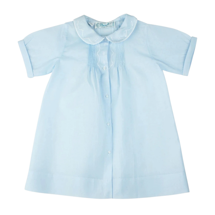 Light blue shirt with a collar on a white background