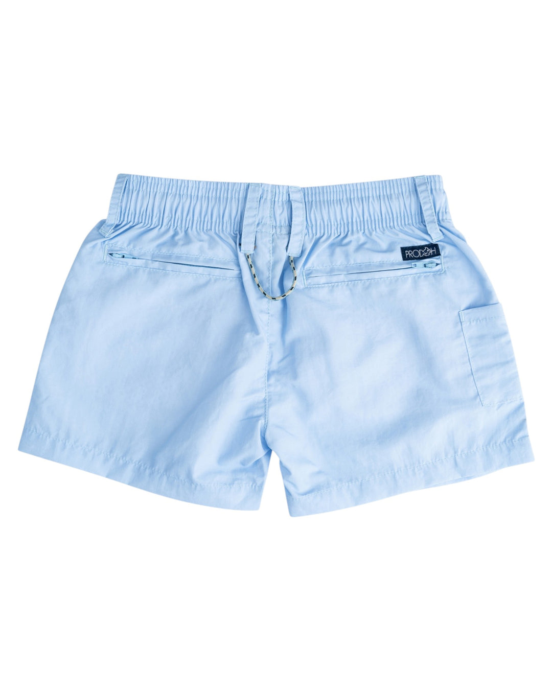 Light blue shorts on a white background