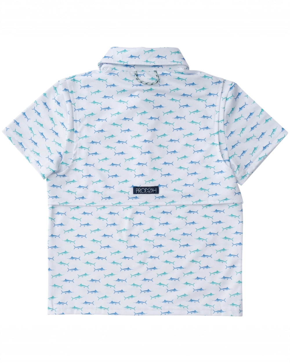 Boys Pro Performance Polo: Fish Print, That Store, back