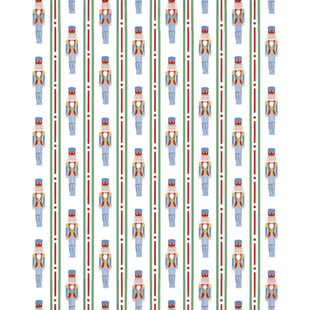Pattern of nutcrackers on a striped background