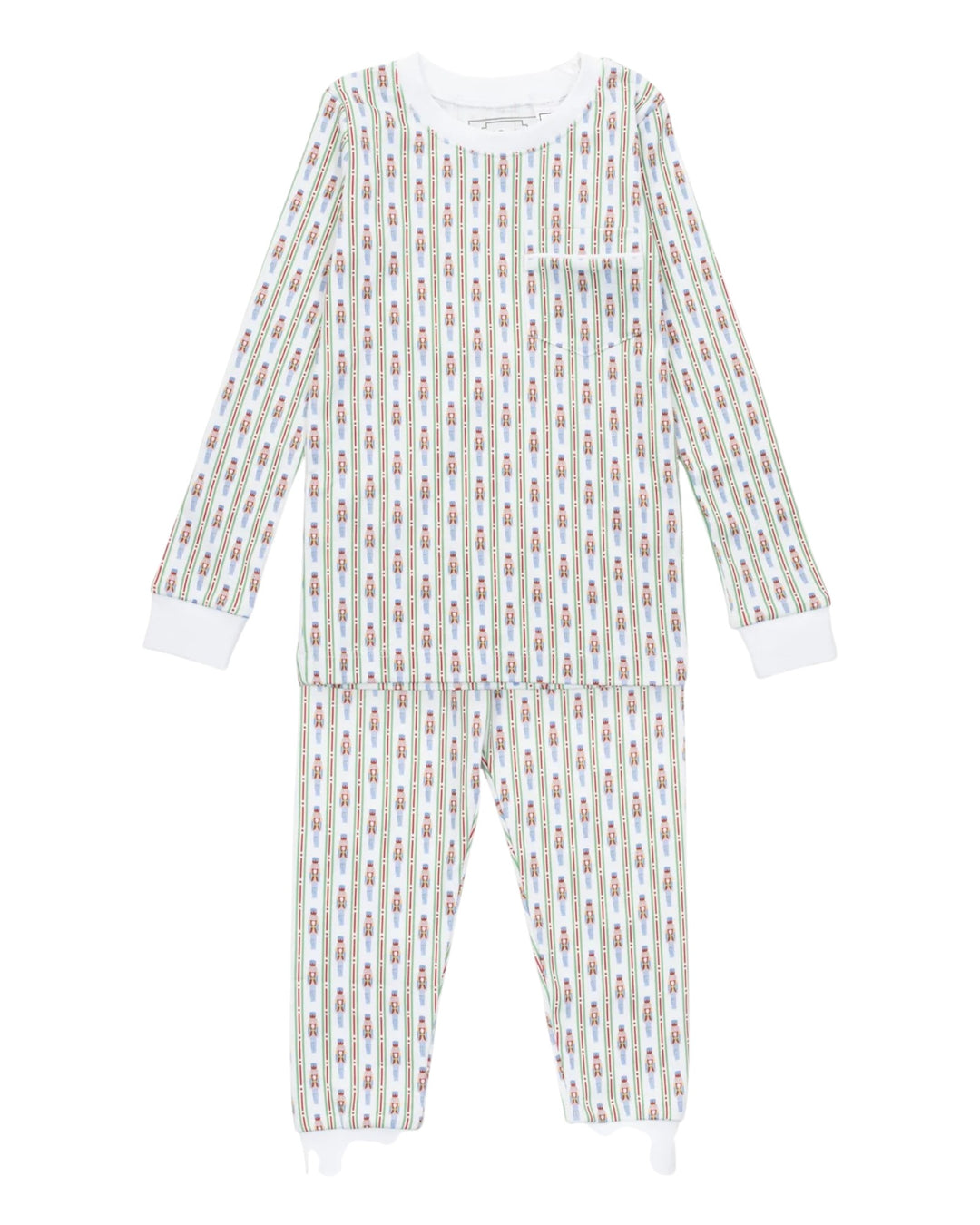 Children's onesie with a pattern on a white background