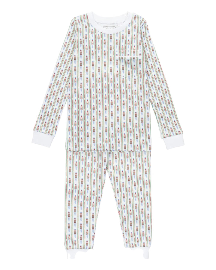 Children's onesie with a pattern on a white background
