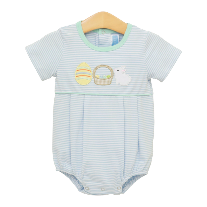 Bunnies &amp; Baskets Boys Bubble- Blue