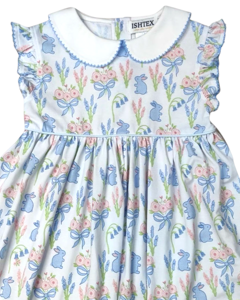 Bunny Blue Scallop Angel Wing Dress, That Store, close up