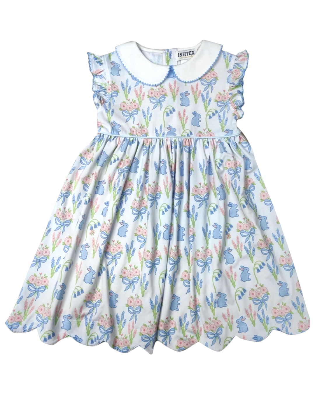 Bunny Blue Scallop Angel Wing Dress, That Store, front