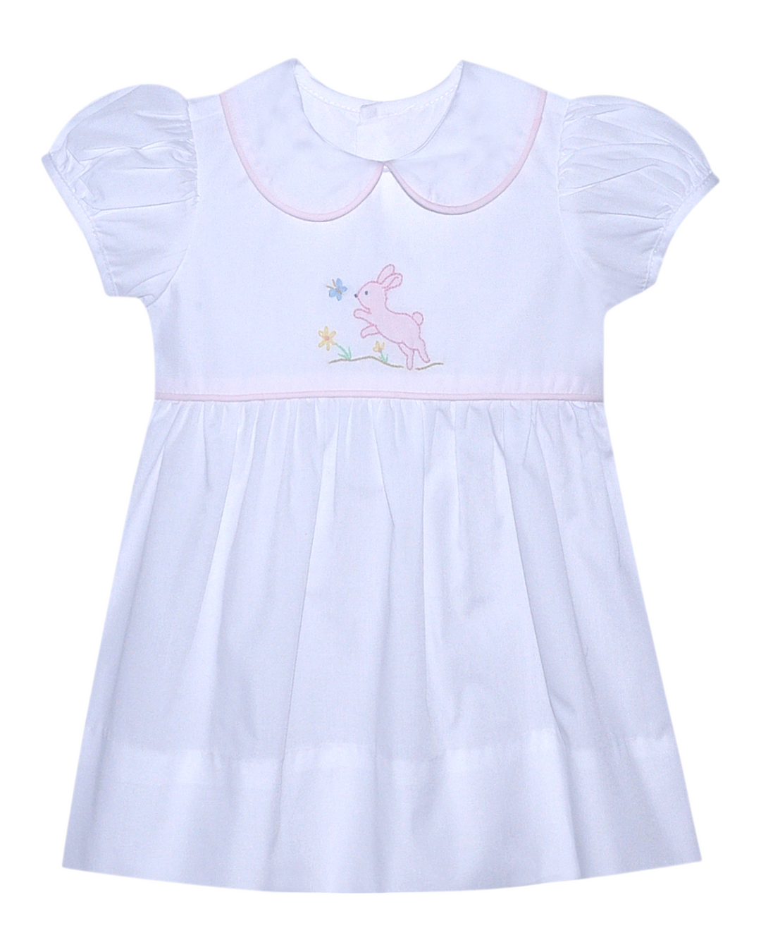 Bunny Hopping Embroidered White and Pink Girls Dress 18m Bunny Hopping Embroidered White and Pink Girls Dress 18m