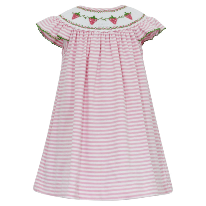 Strawberry Pink Stripe Knit Dress, front
