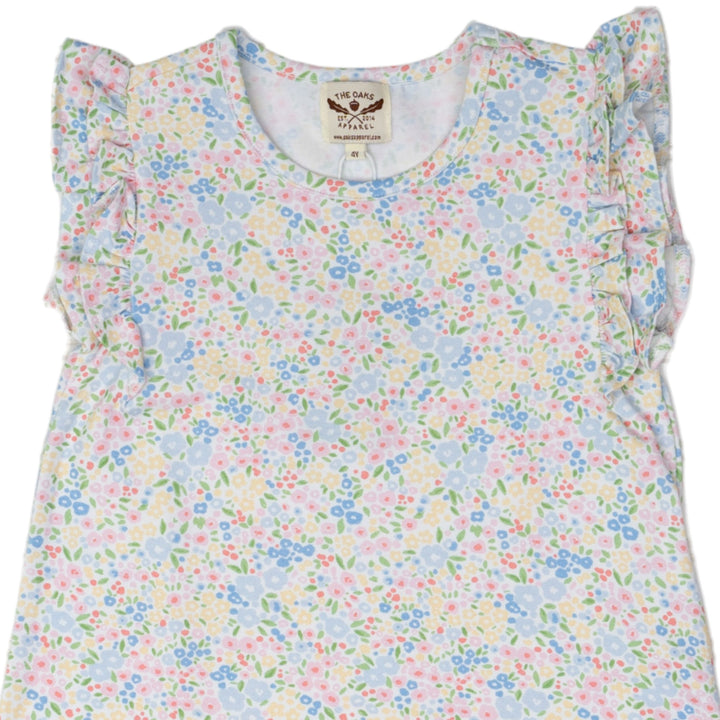 Daisy Blue Floral Dress at shopthatstore, close up 3